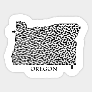 State of Oregon Maze Sticker